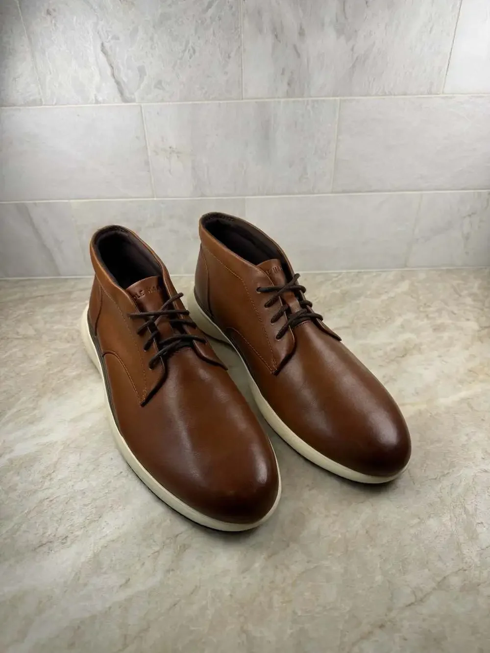 Cole Haan Grand Troy Leather Chukka Boots British Tan Size 9.5